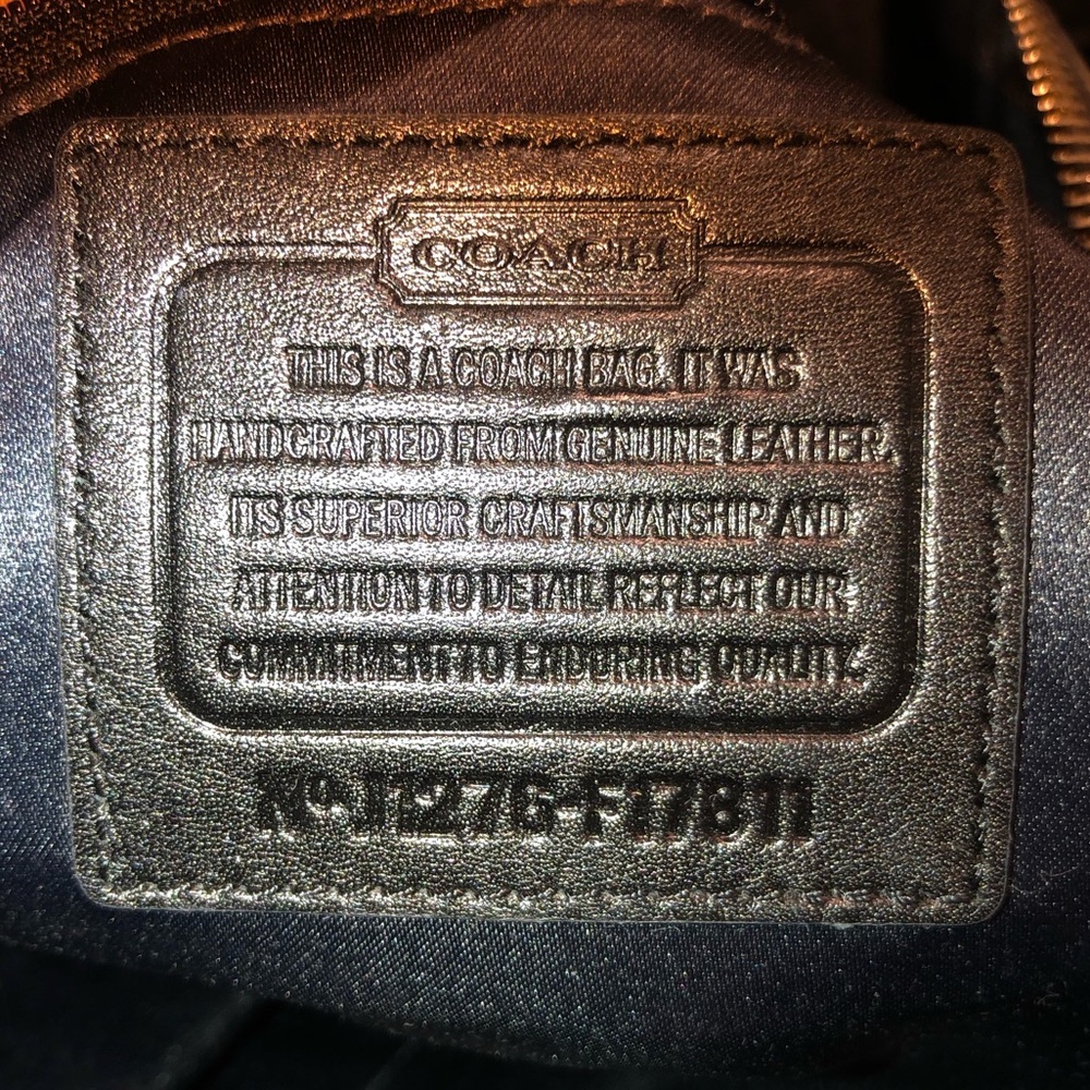 Black leather Coach shoulder bag - Picture 6 of 6